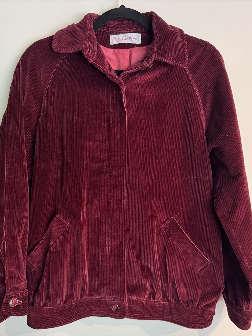 Vintage Evan-Picone Corduroy Jacket Women’s Burgundy Made in USA - Size 6